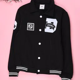 V-Mart Boys Brand Logo Colourblocked Lightweight Varsity Jacket-picture-50