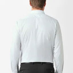 Van Heusen Men Slim Fit Micro Checked Spread Collar Pure Cotton Formal Shirt image 4