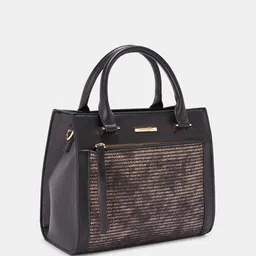 Forever Glam by Pantaloons Textured PU Structured Sling Bag with Cut Work image 2