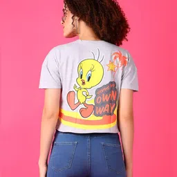 V-Mart Women Graphic Printed Round Neck Cotton Looney Tunes T-shirt-picture-39