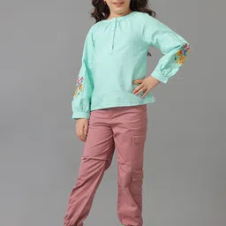 UNDER FOURTEEN ONLY Girls Mid-Rise  Joggers Trousers image 5