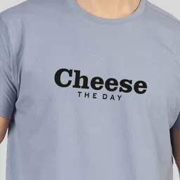 Greylongg Men Typography Printed Round Neck Cotton T-shirt image 2