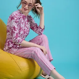 Amarasha Printed Top With Trousers Co-Ords image 4