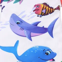 KiddoPanti Girls Shark Printed Swim Legsuit image 2