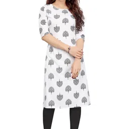 KETAKI FASHION Selection Of 4 Floral Printed Round Neck Straight Kurtas image 3
