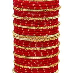 zsp Red Glass Artificial Stones Bangle-picture-15