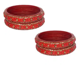 Fashionzara Set Of 4 Stone-Studded Bangles-picture-33