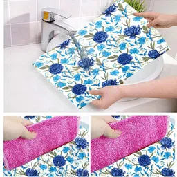 E-Retailer 7-Pcs Blue & White Printed Refrigerator Covers image 5