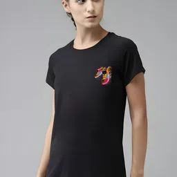 SZN Women Printed Applique T-shirt image 5