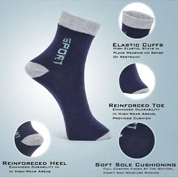 MJE Pack Of 5 Printed Mid Rise Ankle Length Socks image 4