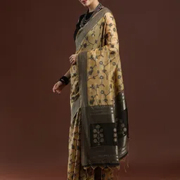 Mitera Floral Zari Chanderi Saree image 3