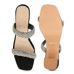 Lavie Women Embellished Party Open Toes Suede Block Heels image 4