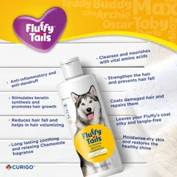 fluffytails Pet Deshedding Biotin Shampoo for Hair fall, Conditioning, Hypoallergenic, Anti-dandruff, Anti-itching Fresh Floral Dog Shampoo image 3