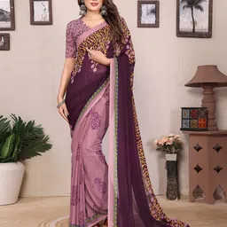 Moda Rapido Ethnic Motifs Printed Half and Half Saree image 1
