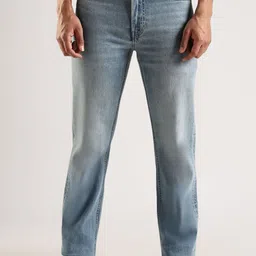 Calvin Klein Jeans Men Solid Straight Fit Mid-Rise Light Fade Jeans-picture-3