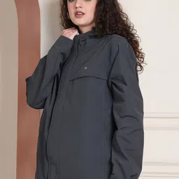 HOUSE OF VEDAS Waterproof Hooded Rain Jacket image 2