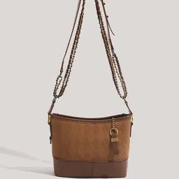 CORSICA Textured Bucket Satchel Bag With Tasselled-picture-44