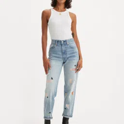 levi's Women's Blue Loose Fit Mid Rise Jeans image 1