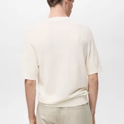 MANGO MAN Raglan Sleeves Knitted T-shirt image 4