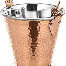 paul sons Copper Steel Bucket Gravy Serveware Balti Container Serving Set-picture-16