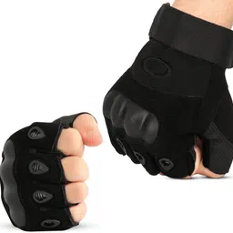 buyfeb Half Finger Anti-Slip Gloves for Men & Women Riding Gloves Gym & Fitness Gloves image 5