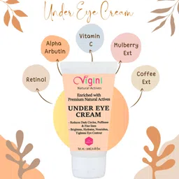 vigini 100% Natural Actives Under Eye Gel Cream Bye Bye Dark Circles Wrinkles, Puffiness Remover Anti-Ageing, Recovery Treatment Puffy Eyes, Removal Pigmentation Fine Lines Just Roll On Eyes Coffee ,Juveneye CLR ,Retinol,Hyaluronic Acid,Alpha Arbutin,Vitamin C Serum Men Women image 2