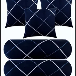 jayog enterprise Microfibre Bolster Pack of 5 Geometric 3 CUSHION 2 BOLSTER-picture-31
