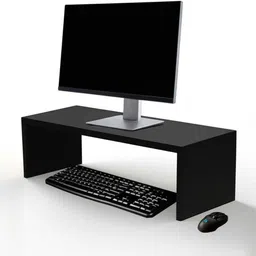 UniAart Table top Desk monitor Stand Multipurpose Wooden Monitor Riser Stand Wooden Desk Stand Laptop Stand Compatible with Universal Laptops image 2