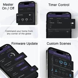 iotics Smart Touch Switch for 4 Lights & 1 Plug, Remote, Mobile App, Alexa, Google Home Smart Switch image 3