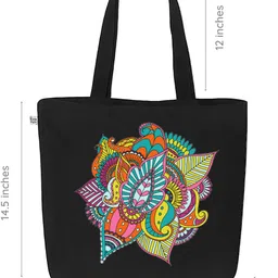 the fashion peepa Women Black Tote image 5