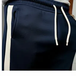 nftrendlyy Men Solid Dark Blue Track Pants image 4