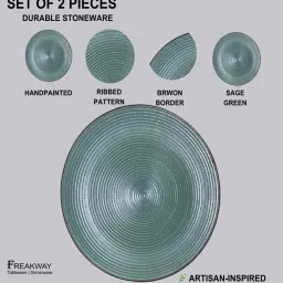 freakway (Set of 6) Modern Farmhouse 7.3 Inch Side Plate (Saga Green) image 5