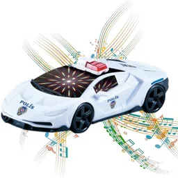 sabirat Police Super Car Musical Toy For Kids, 3D Light, Music, Universal Drive-picture-18