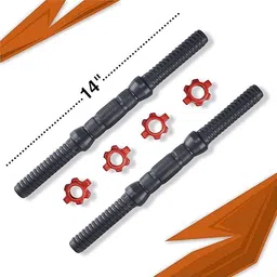 bullar 20 kg PVC Weight Plates with 3ft Curl Rod, 5ft Straight Rod with Accessories Home Gym Combo image 2