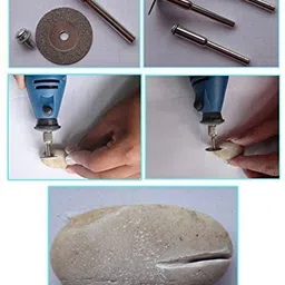 epitech mart 10Pc 25mm Diamond Metal Cutting Disc With 2pc Mandrel Metal Wheel Saw Blades for Rotary Tools Die Grinder Accessories New Rotary Bit Set (10 Bits) Rotary Bit Set image 4