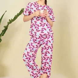 POOJARAN SAREE Women Printed Night suit image 3