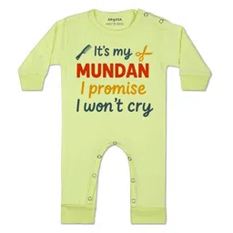 Arvesa Kids-Unisex Yellow Cotton Rompers-picture-36