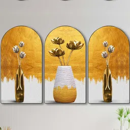 Livin'luxe Gold-Toned MDF Other Wall Paintings-picture-18