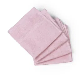 Feather & Spun Pack of 4 Petal Pink Lavender Antimicrobial Bamboo Cotton Face Towel image 3