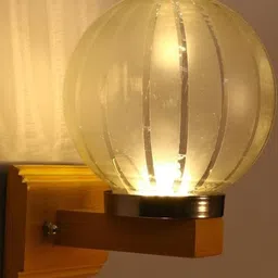 1ST TIME Grey Glass Spherical Shaped Wall Lamp image 3