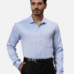 Park Avenue Men Spread Collar Solid Cotton Slim Fit Formal Shirt-image-91