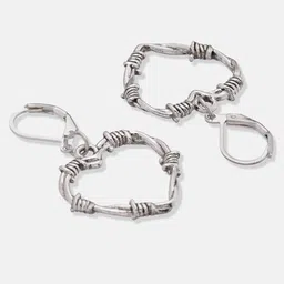 ATIBELLE Set Of 2 German Silver Plated Heart Shape Drop Earrings image 4