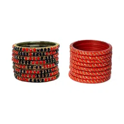 Only Offers Set Of 2 Multi Glass Artificial Stones Bangle-image-35