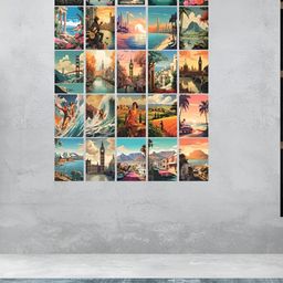 CVANU Multicoloured 6 and more Piece Paper Wall Core-picture-32