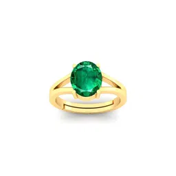 Pranjal Gems Unisex 12.25 Ratti 11.62 Kt Emerald Panna Gemstone Studded Finger Ring-picture-40
