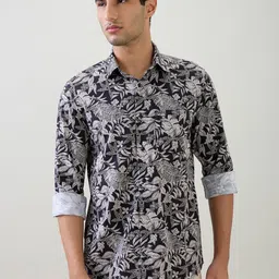 ColorPlus Tartan Checks Spread Collar Comfort Regular Fit Cotton Casual Shirt-image-1