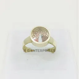 R G MART Unisex Ashtadhatu Shriyantra Rudraksha With Para Brass Brass Gold Plated Ring-image-87