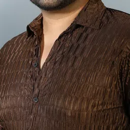 Instafab Plus Men Comfort Opaque Casual Shirt image 5