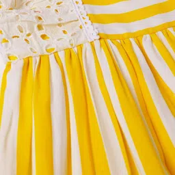 pspeaches Striped Flutter Sleeve Fit & Flare Dress image 5