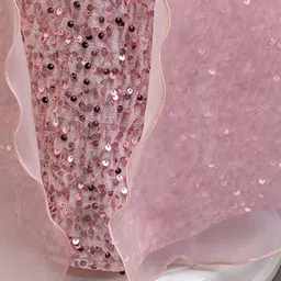 StyleCast x Revolte Embellished Puff Sleeve Ruffled Net Maxi Dress image 3